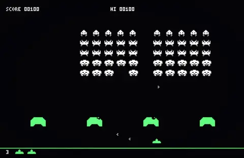 Pixel Invaders screensaver
