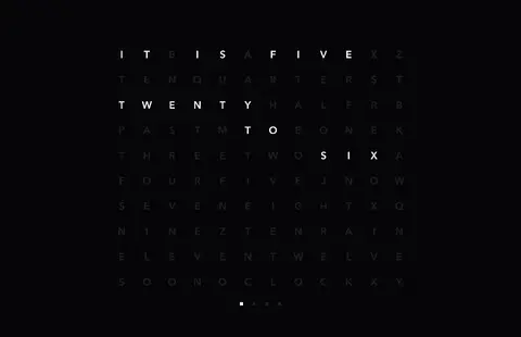 Word Clock screensaver